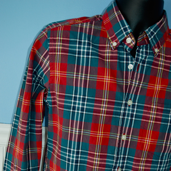 J. CREW PLAID BUTTON FRONT SHIRT SLIM FIT SMALL - Picture 6 of 7